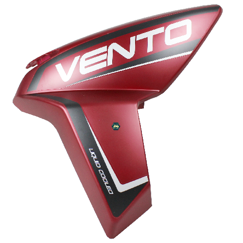 [A9-1152] Cubierta/tapa izquierda de tanque. Color negra con rojo, material plastico, con sticker de vento