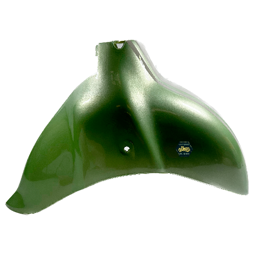 [E3-1033] Lodera/salpicadera delantera, material plastico, color verde con blanco