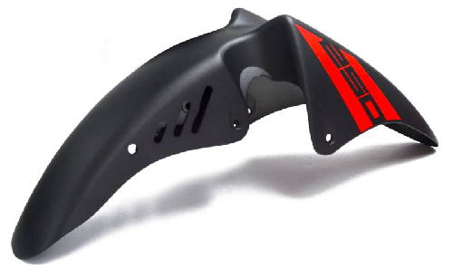 [E3-1023] guardabarros delantero negro TORNADO (sticker rojo)