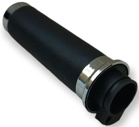 [I4-1009] Puño derecho/acelerador, color negro con detalles cromo