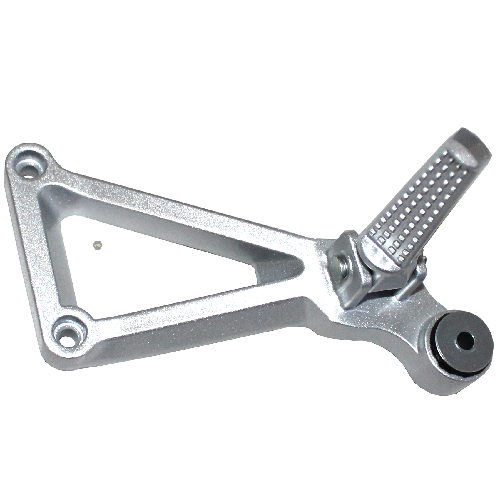 [H0-1040] Posapie trasero con base derecho. Color gris, tipo retractil