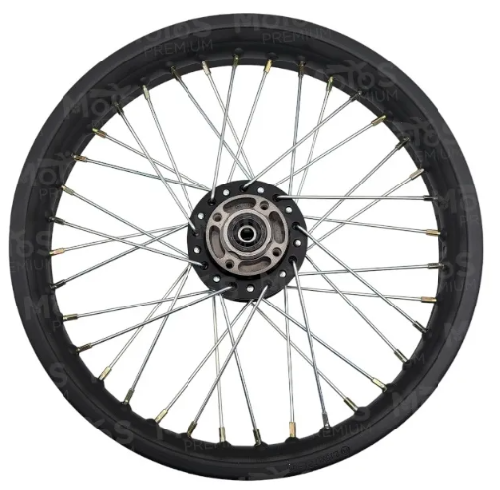 [E2-1009] Rin delantero negro mate rayos lisos