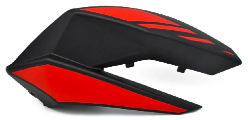 TORNADO, tapa frontal delantera izquierda negra (adhesivo rojo)