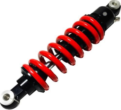 Monoshock (amortiguador trasero). Resorte color rojo, largo de XXX mm