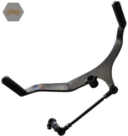 [E1-1013] Palanca/pedal de cambios, color negro, tipo doble, con varilla