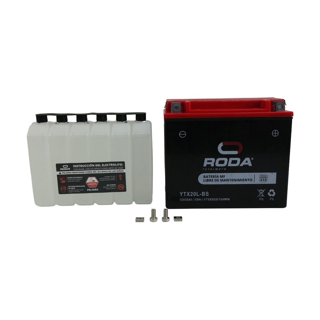 ACUMULADOR RODA MF C/ELECTROLITO (YTX20L-BS) 12V 18A Bateria pila