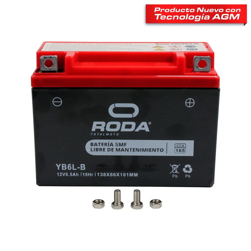 ACUMULADOR RODA SELLADO SMF (YB6L-B) 12V 5A Bateria pila