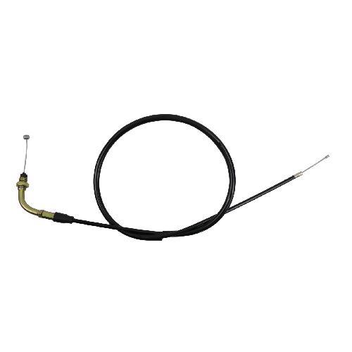 Cable/chicote de acelerador tipo simple. Con curva superior. Largo del cable XXXX y largo de chicote XXXX