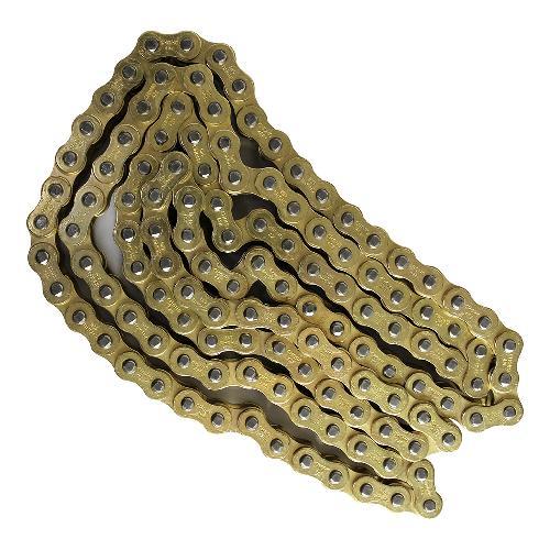 [B4-1059] Cadena de tracción paso 428 por 126 eslabones, color dorada, marca choho