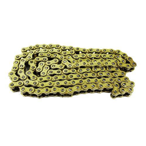 [B4-1045] Cadena de tracción paso 428 por 136 eslabones, color dorada, marca choho