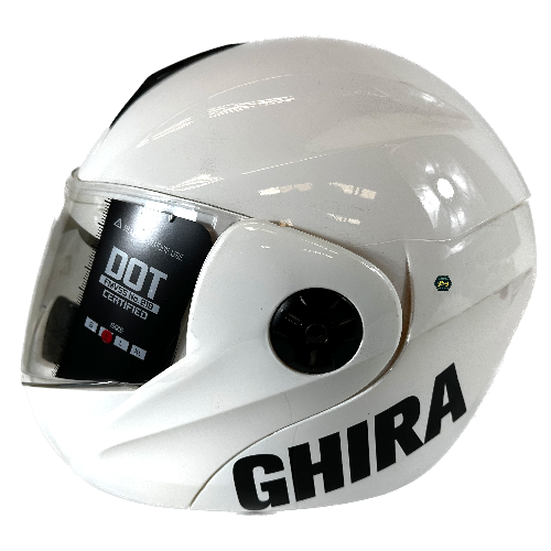 [K0-1008] CASCO  GHIRA GH1000 BLANCO M ABATIBLE SVS