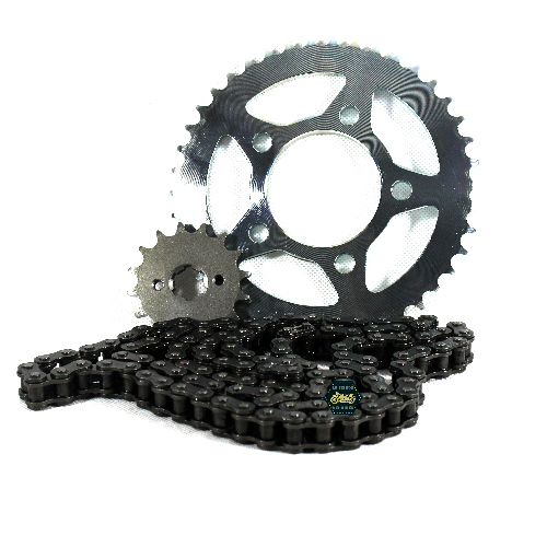 Kit arrastre sprocket trasero, delantero piñon y cadena