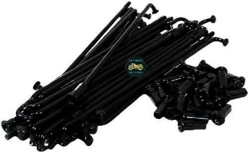 [E2-1002] Rayos con niple juego/kit/set (36 piezas), color negro gloss, tipo liso