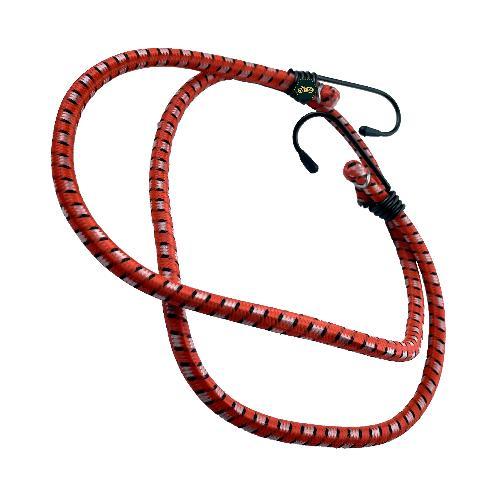 Lazo sujetador tirante elastico, color rojo/negro, 1100 mm, marca roda