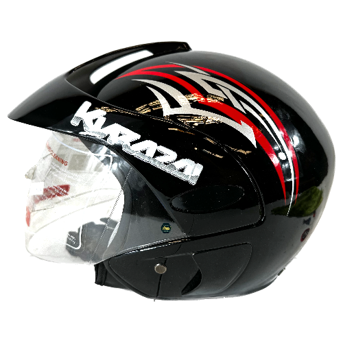 CASCO KURAZAI 3/4 C/ VISERA (NEGRO) BLD-208 MODELO QL202