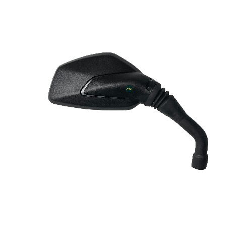 Espejo/retrovisor derecho. Color negro. Cuerda XXXX. Figura/forma hexagonal