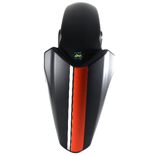 SALPICADERA DELANTERA Guardafangos Delantero Color Negra Con Franja Naranja