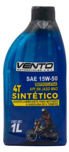 ACEITE VENTO 4 TIEMPOS SN SINTETICO 15W-50 JASO MA2