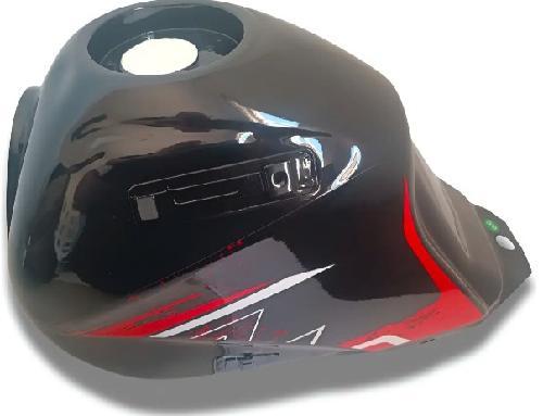 [E4-1065] Deposito/tanque de combustible/gasolina, color negro, material metal, XX litros, con stickers
