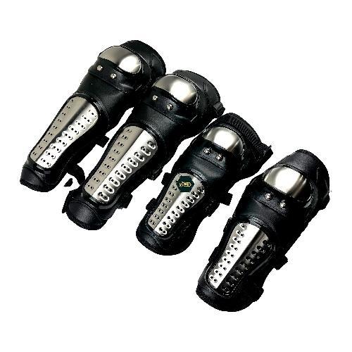 [RDR-001] RODILLERAS Y CODERAS NEGRO/ALUMINIO