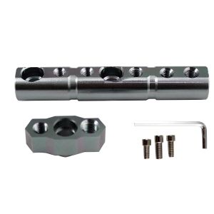 BASE ALUMINIO UNIVERSAL PARA 2 ACCESORIOS