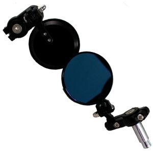 [ESP-C01] ESPEJOS REDONDOS ALUMINIO NEGROS CAFE RACER