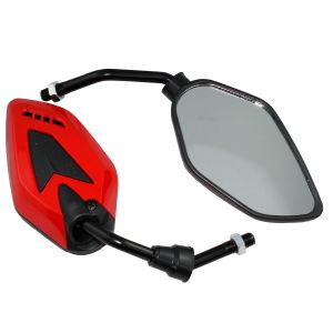 [ESP-A18] ESPEJOS ALIEN EXTREME NEGROS/ROJO 10 mm