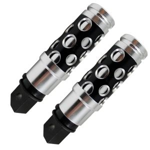 [POP-078PL] POSAPIES TRASEROS DRILL NEGRO / PLATA ALUMINIO