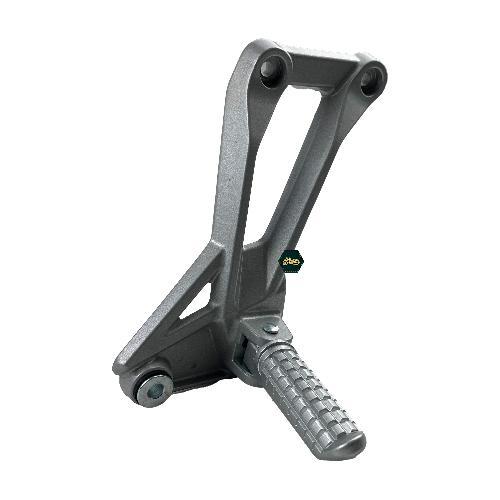 [H0-1055] Posapie trasero con base derecho. Color gris, tipo retractil