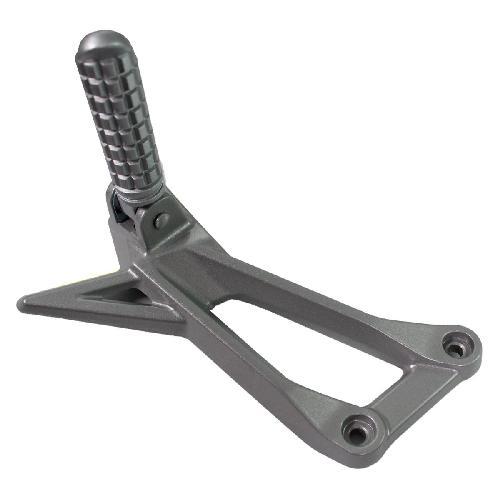 [H0-1057] Posapie trasero con base izquierdo. Color gris, tipo retractil