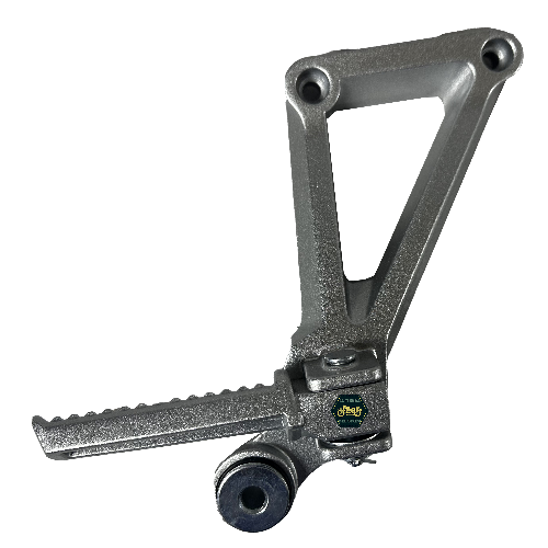 [H0-1062] Posapie trasero con base derecho. Color gris, tipo retractil
