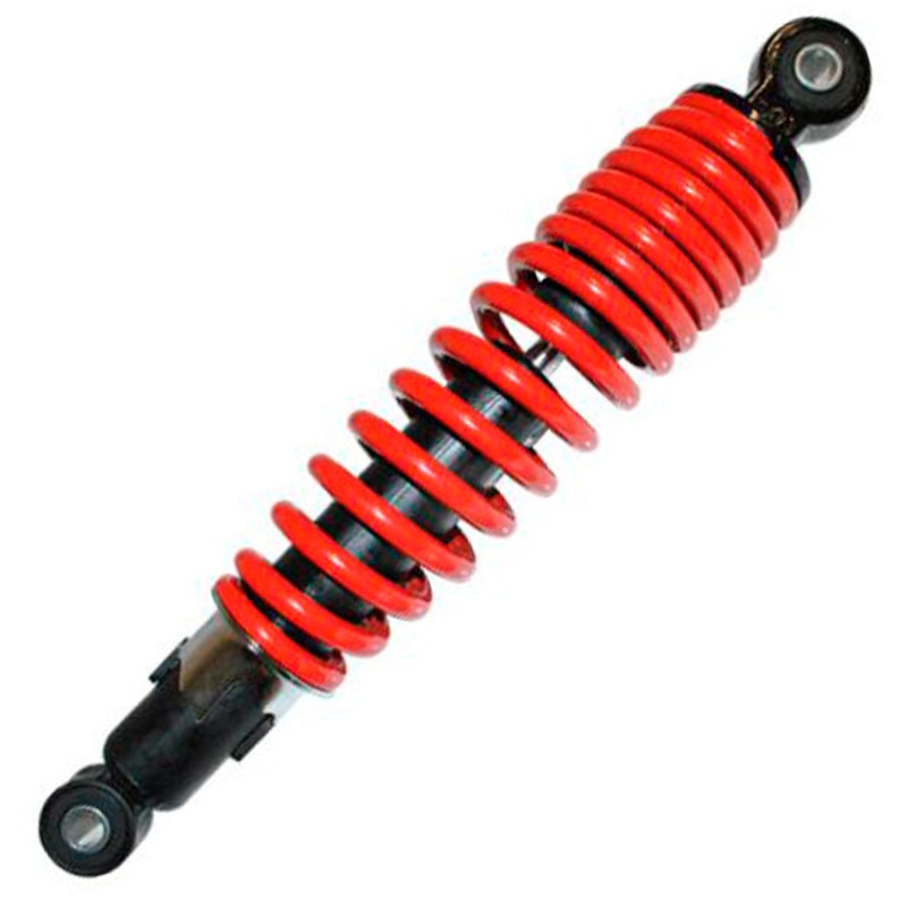 AMORTIGUADOR ROJO C/NEGRO / 30.5cm CON BUJE