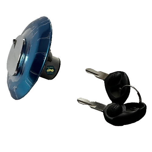 [TAP-002] TAPON TANQUE DE GASOLINA CROMADO CON JUEGO DE LLAVES