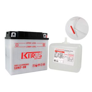 BATERIA ACIDO KIIRUS 12N7-3B (-/+) 12Vcc  7Ah 137*135*76 mm