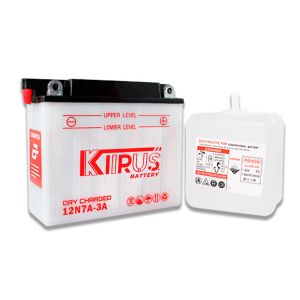 BATERIA ACIDO KIIRUS 12N7A-3A (-/+) 12Vcc  7Ah 149*130*59 mm