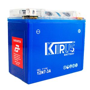 BATERIA GEL KIIRUS 12N7-3A (-/+) 12Vcc  6.5A 136*122*77 mm