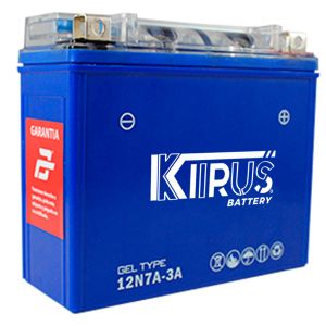 BATERIA GEL KIIRUS 12N7A-3A (-/+) 12Vcc  7Ah 148*130*61 mm