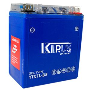 BATERIA GEL KIIRUS YTX7L-BS (-/+) 12Vcc  6Ah 114*131*70 mm
