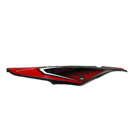 Cubierta trasera izquierda negro rojo
