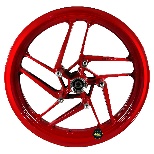 Rin delantero 17", de aspas (solido), color rojo, 5 birlos
