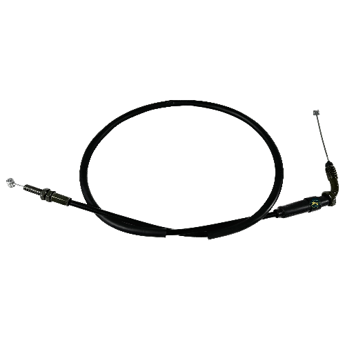 Cable/chicote de acelerador tipo simple. Con curva superior. Largo del cable XXXX y largo de chicote XXXX