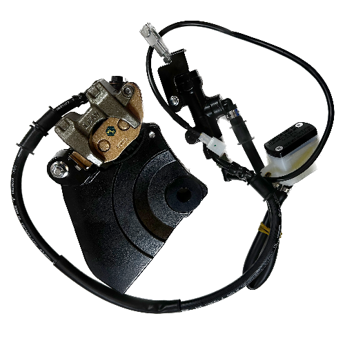 [B3-1009] Sistema de freno trasero completo (incluye balatas, bomba, caliper/mordaza, deposito, mangueras, soporte)