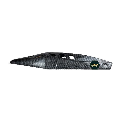[H8-1038] Cubierta/tapa protectora de escape/silenciador (aislante de calor), material metal, color gris con negro