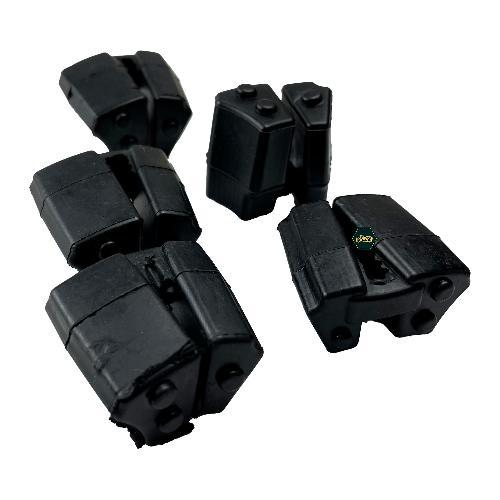 [J7-1001] Gomas de impacto juego/kit/set (5 piezas), color negro, material XXXX