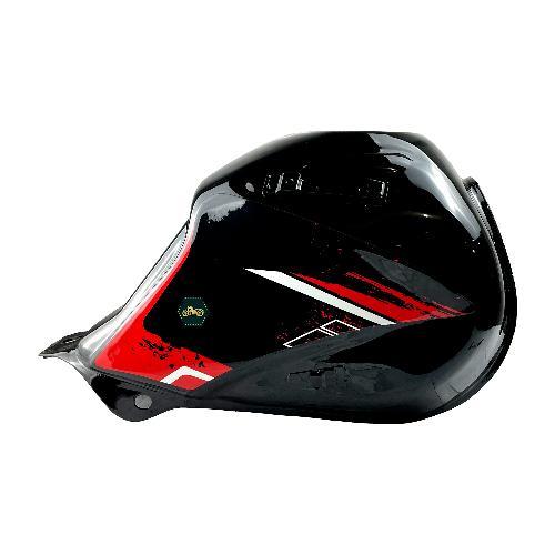 [E4-1048] Deposito/tanque de combustible/gasolina, color negro, material metal, XX litros, con stickers color blanco y rojo