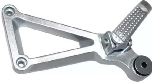 [H0-1090] Posapie trasero con base derecho. Color gris, tipo retractil