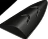 Cubierta/tapa decorativa izquierda, color negro, material plastico
