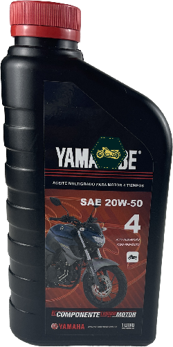 Aceite de motor 4 tiempos mineral. Marca yamalube, 20w 50 JASO MA2 (1 L)