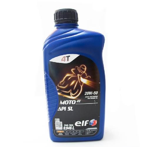 Aceite de motor 4 tiempos mineral. Marca elf, 20w 50 API SL JASO MA2 (946 ml)