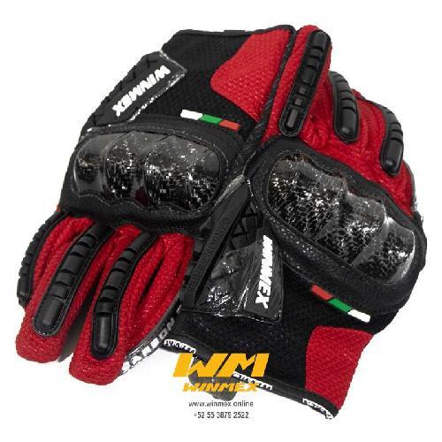 GUANTE PISTA WINMEX CARBON SERIES XL ROJO